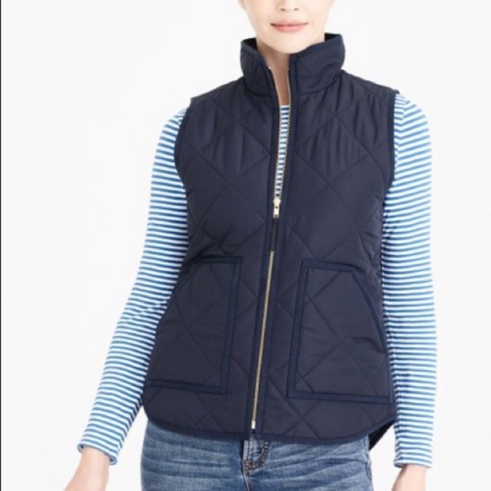 JCrew Black Quilted Insulated Vest
